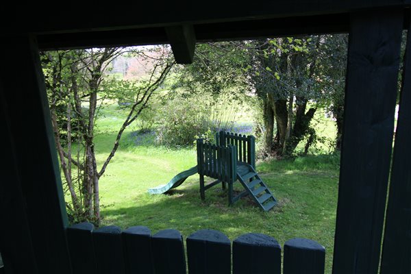 Gwarmacwydd Childrens Play area - Slide from the fort